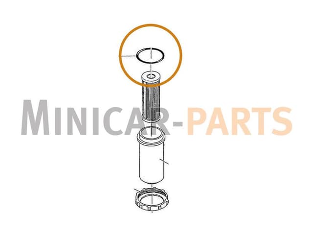 O-ring obudowy filtra paliwa Kubota Z402 (1. model)