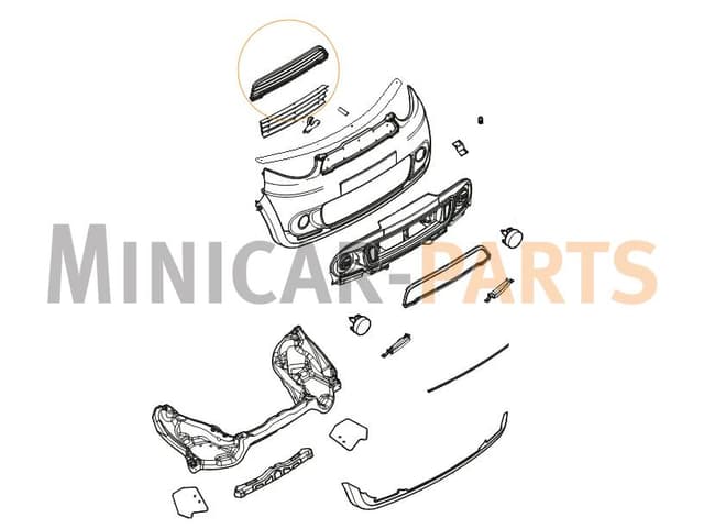 Grill pokrywy silnika Microcar M8